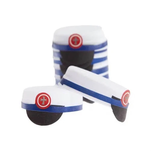 Blå studentmössor bordsdekoration