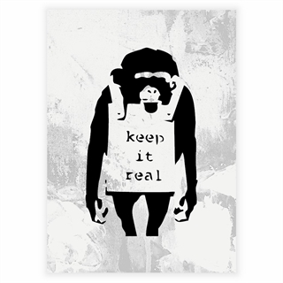 Affisch - Keep it real apa av Banksy