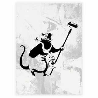 Affisch - Målande råtta av Banksy