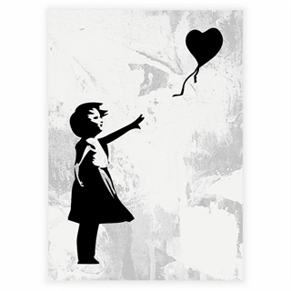 Affisch - Flicka med ballongen av Banksy