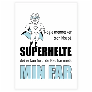 Affisch till pappa -  Superhjältar