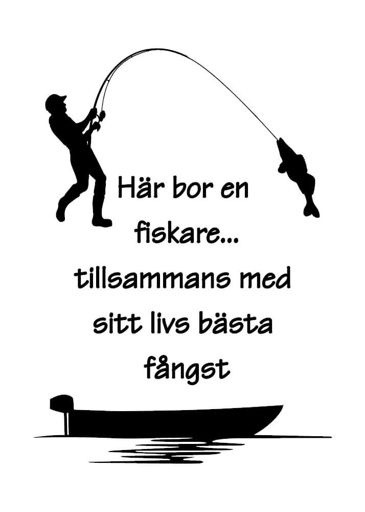 Affisch - Här bor en fiskare...