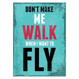 Affisch - Don't make me walk when I want to fly