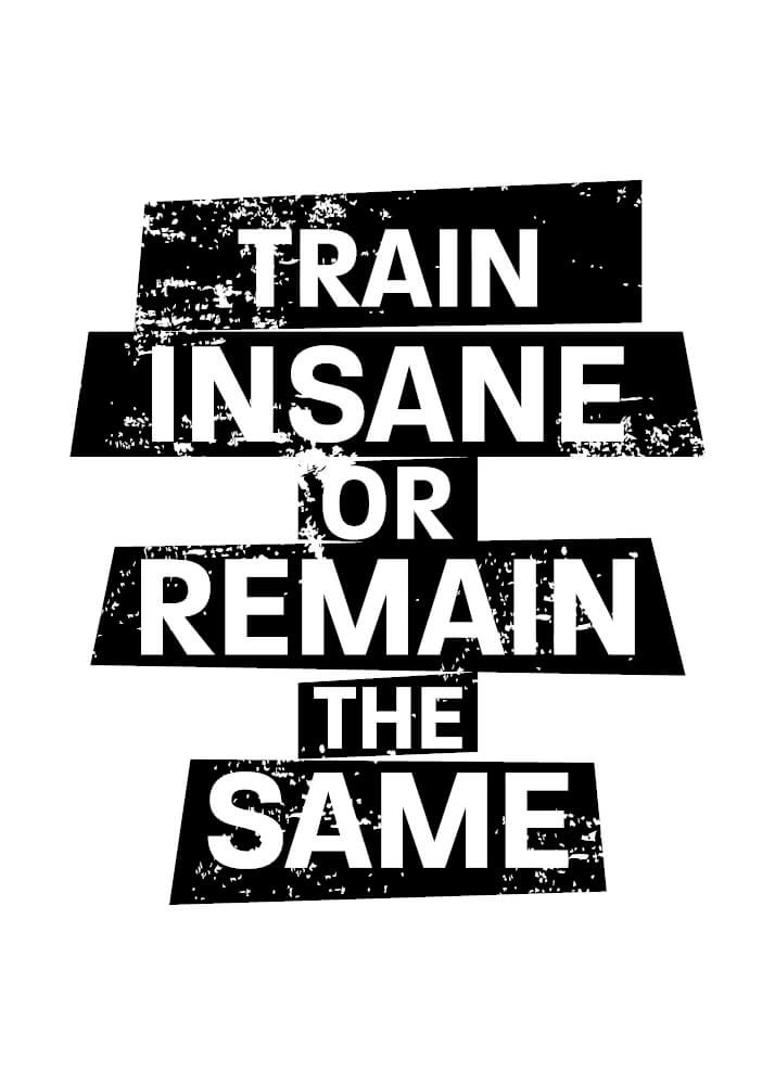 Affisch - Train insane or remain the same