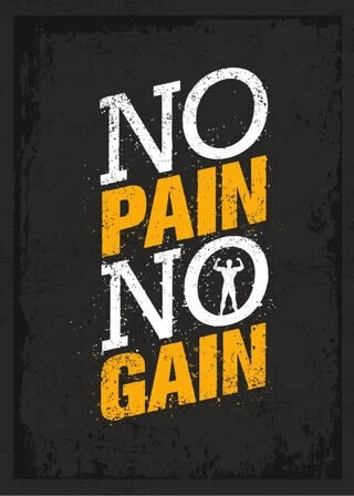 Affisch - No pain and no gain