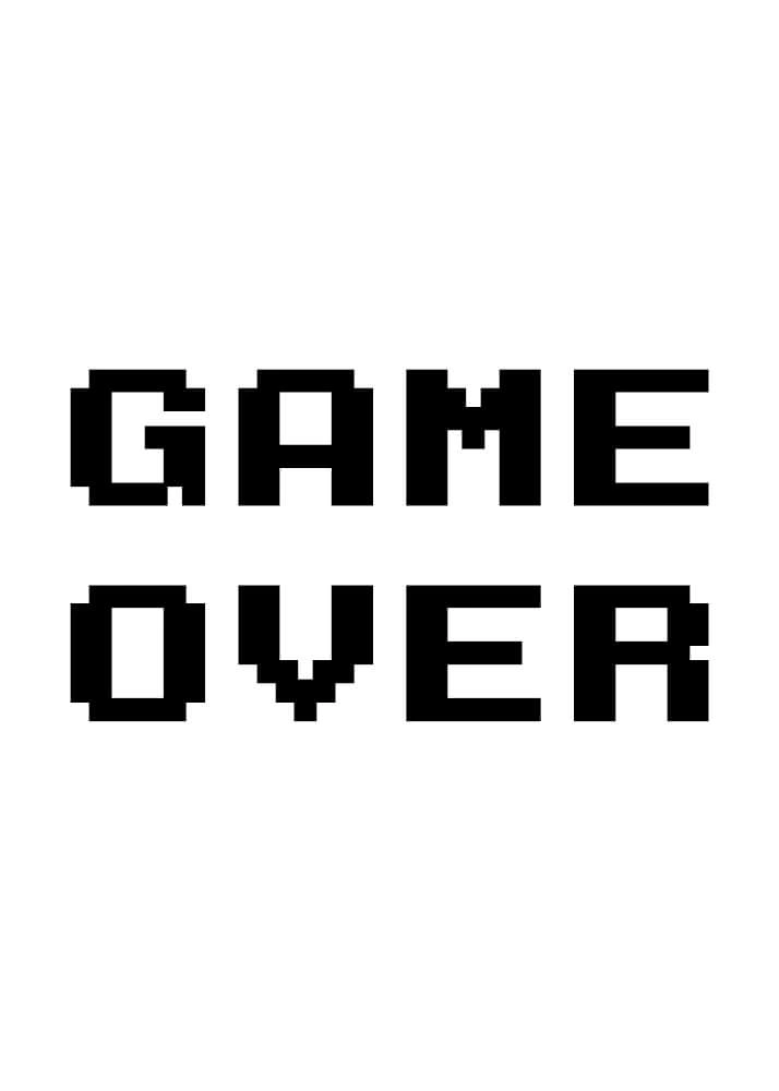 Affisch - Game Over Pixels