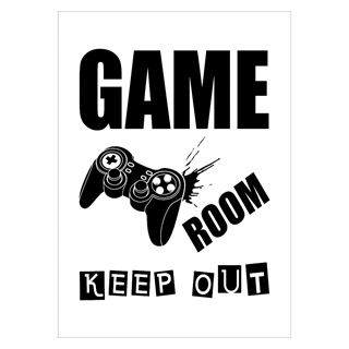 Affisch - Game Room Keep Out Controller