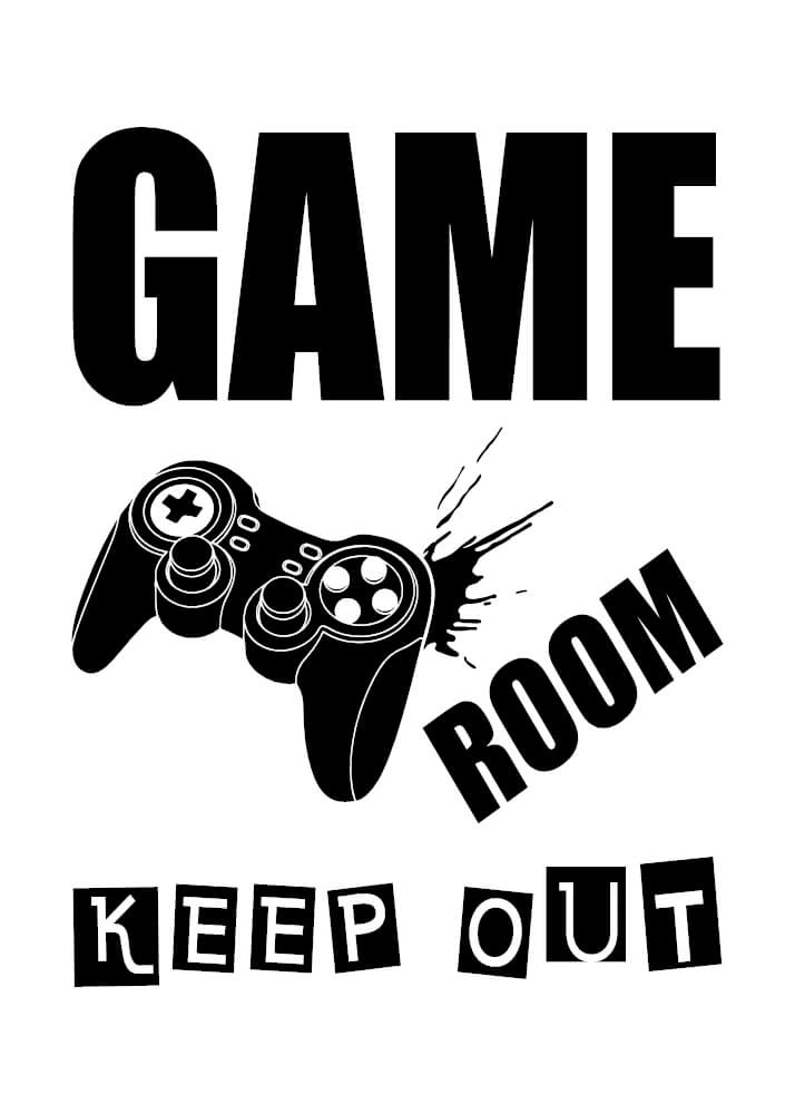 Affisch - Game Room Keep Out Controller