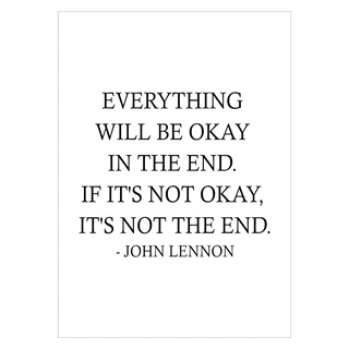 Everything will be okay - John Lennon - affisch