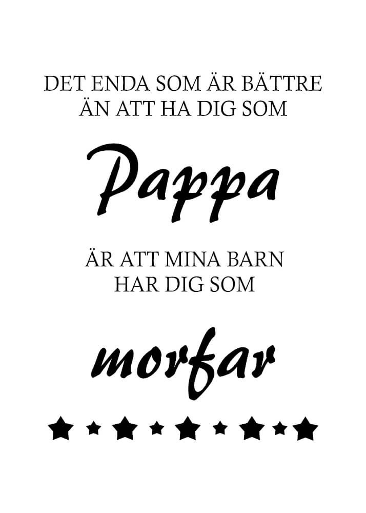 Affisch - Med pappa och morfar/farfar