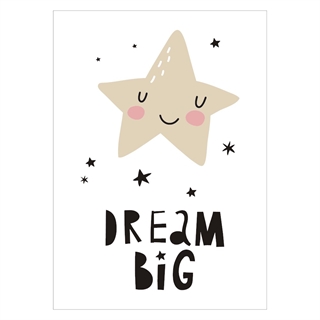 Barn affisch - Dream big stars