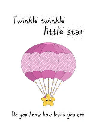 Twinkle little star - Affisch till flickor