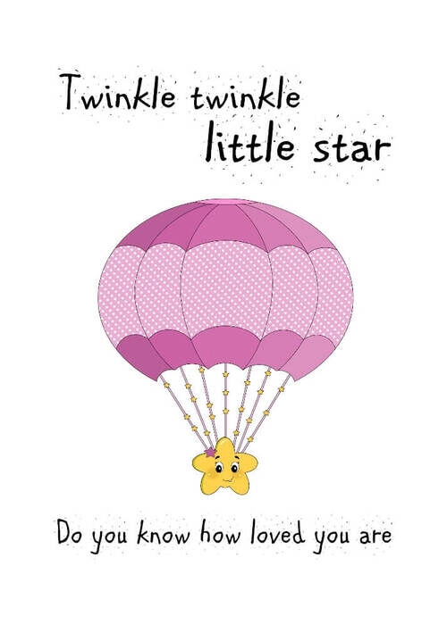 Twinkle little star - Affisch till flickor