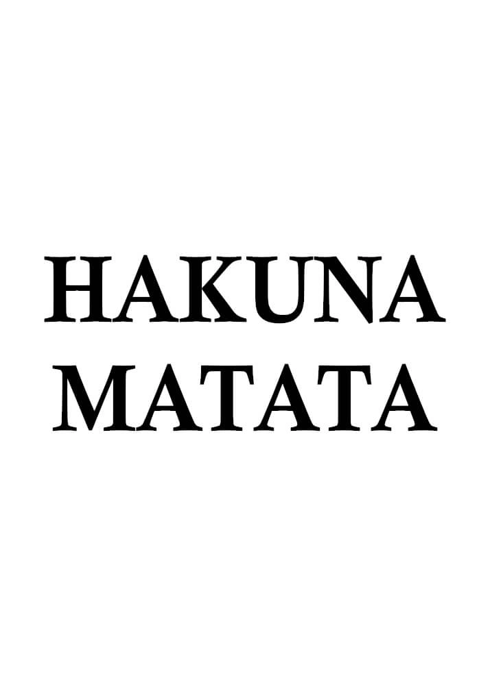 Hakuna Matata affisch