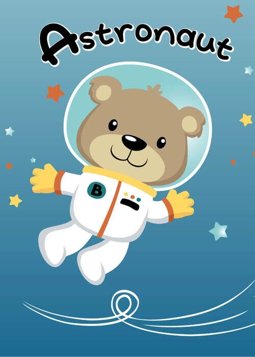 Affisch - Astronaut Bear