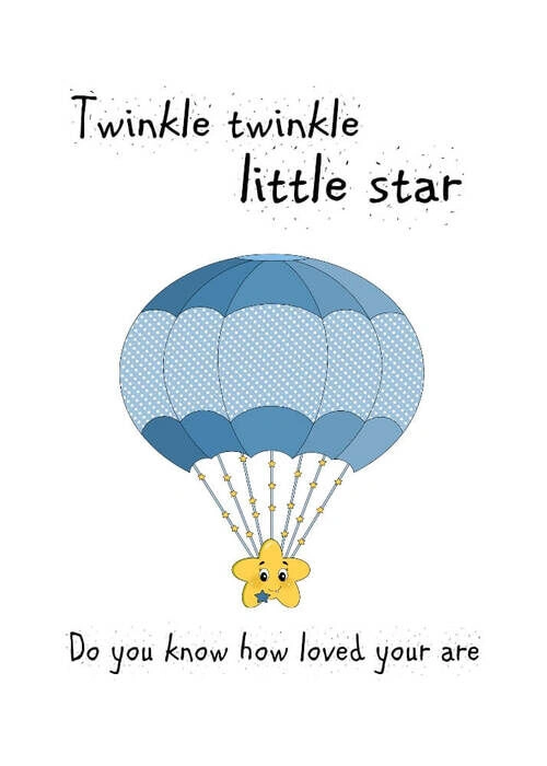 Twinkle twinkle little star - Affisch till pojkar