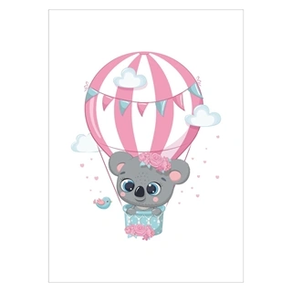 Affisch - Koala och luftballong