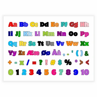 Barnaffisch - färgrikt alfabet