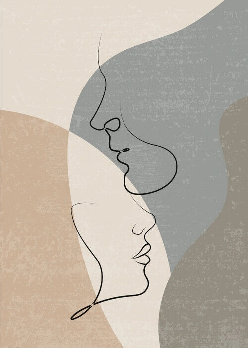 Affischer - Couple one line 1