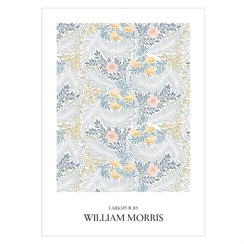 Affisch med LARKSPUR AV William Morris 1