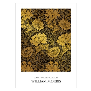 Affisch med LUXURY GOLDEN FLORAL AV William Morris