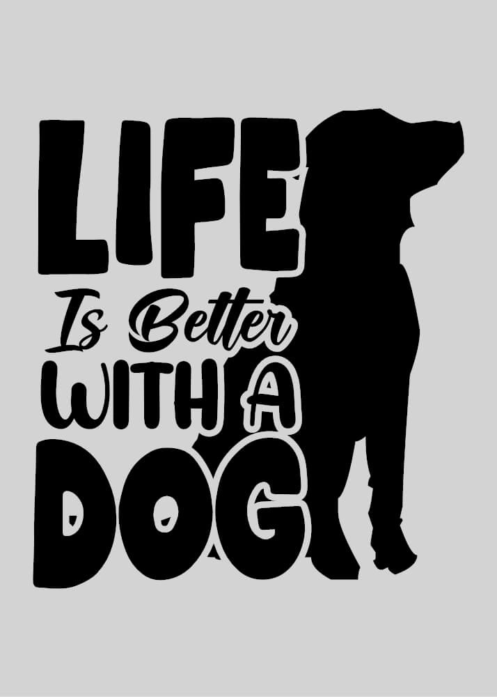 Affisch - Life is better with a dog