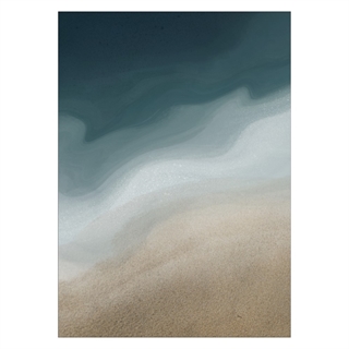Affisch - Akvarell hav och sand 2