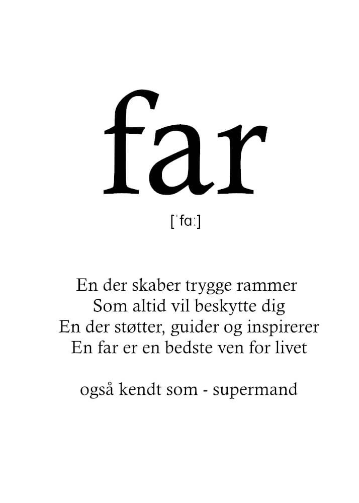 Affisch - Definitionen av en far