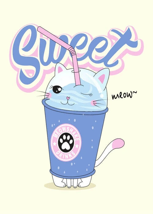 Affisch - Sweet Meowshake