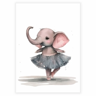 Affisch - Ballerinaelefant