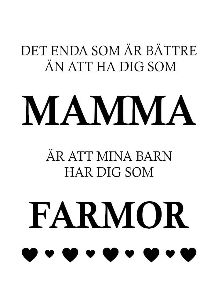 Affisch - Mamma och mormor/farmor