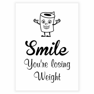 Vitt leende du går ner i vikt - Affisch