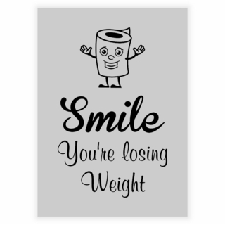 Grått leende du går ner i vikt - Affisch