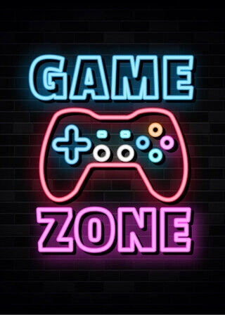 Game Zone Neon affisch