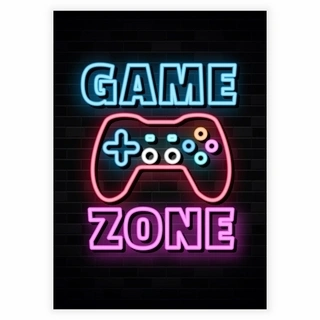 Game Zone Neon affisch