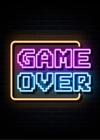 Game Over Neon affisch