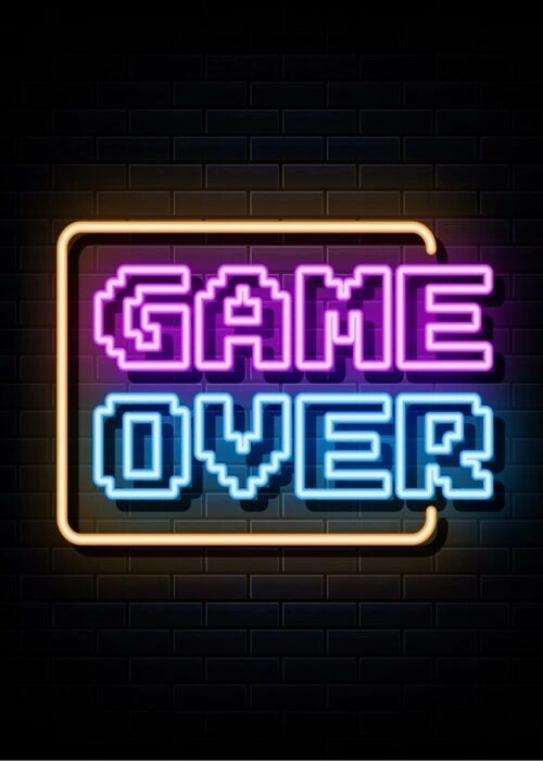 Game Over Neon affisch