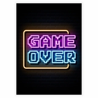 Game Over Neon affisch