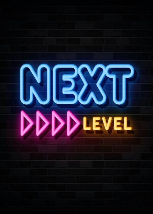 Next Level Neon Gamer-affisch