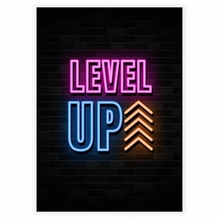 Level Neon Gaming affisch