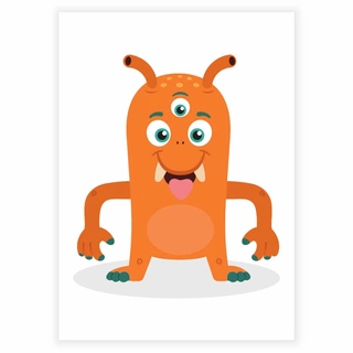 Orange monster - barnaffisch