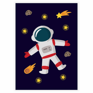 Astronaut i rymden - affisch