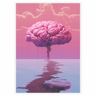 Rosa hjärnexplosion - affisch 