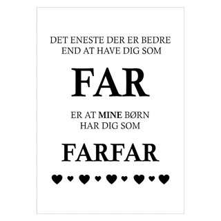 Gullig affisch med pappa och valfria mor- och farföräldrar