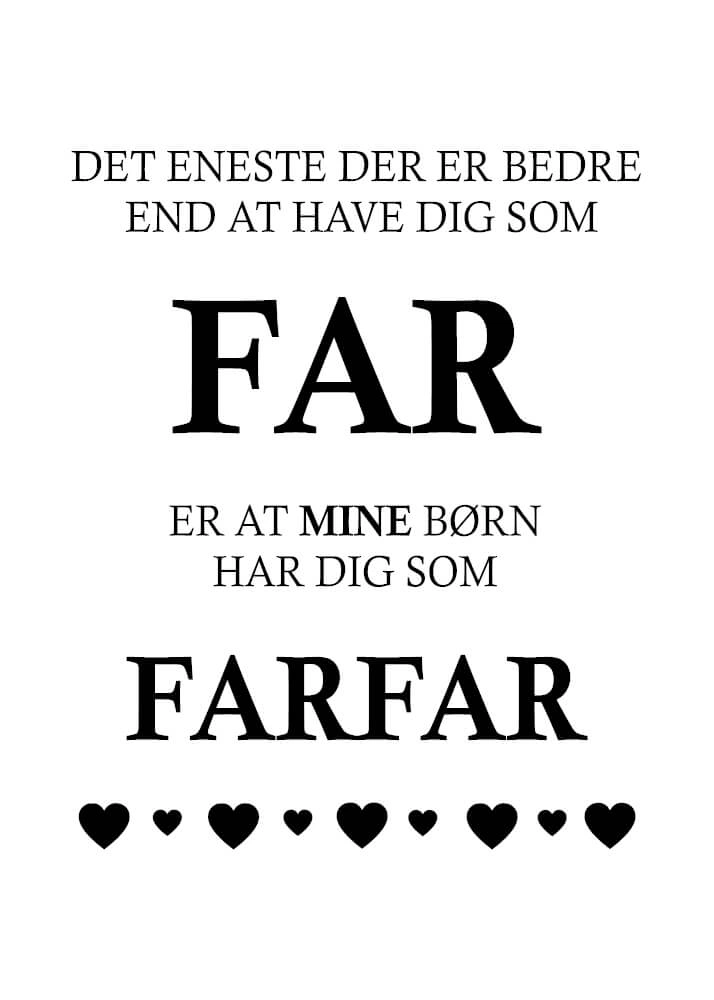 Affisch - till din pappa/morfar/farfar