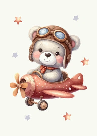 Teddy Bear Pilot - Affisch