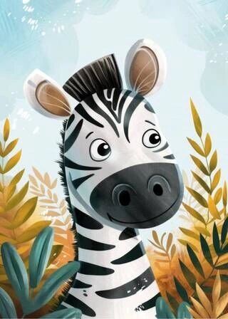 Söt zebra Illustration