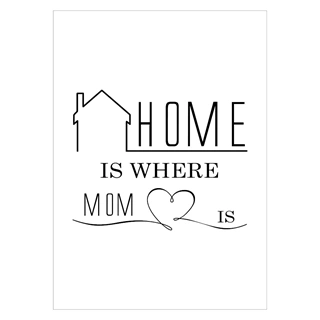 Affisch - Home is where mom is