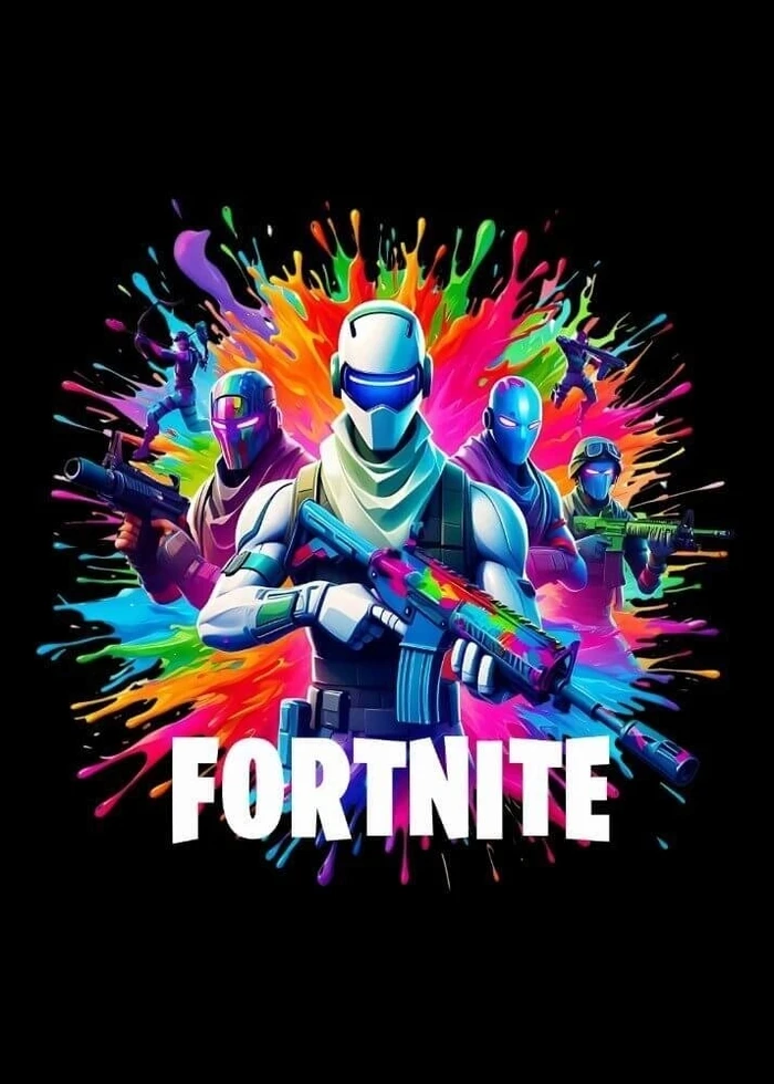 Poster med Fortnite i många vackra färger