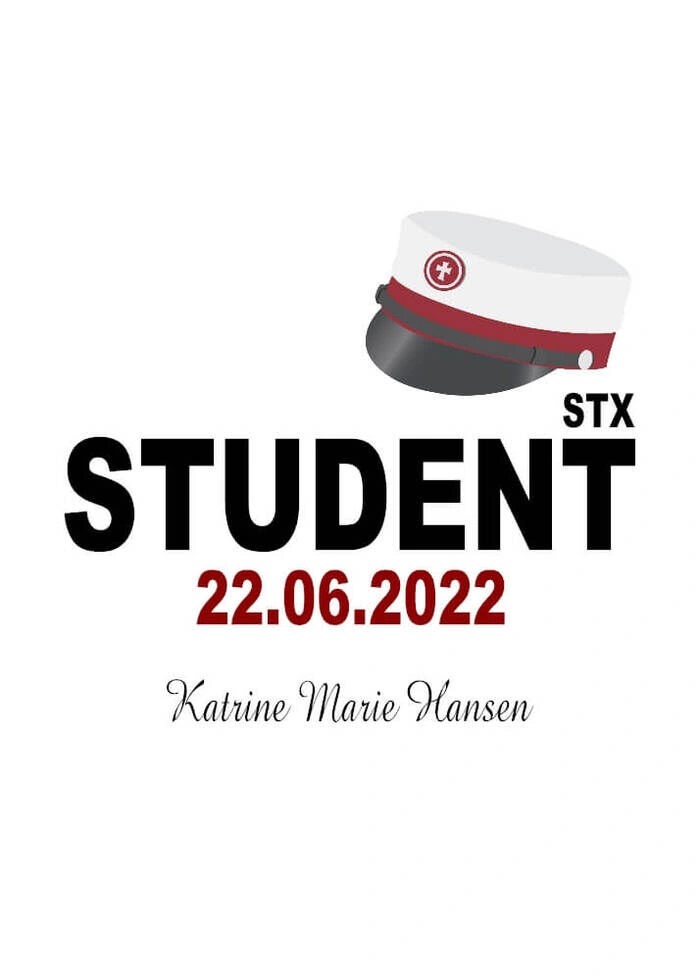 Affisch med studenthatt STX